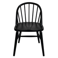 Vera Solid Oak Dining Chair - Set of 2 (Black)