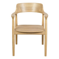 Nobu Solid Oak Arm Chair (Natural)