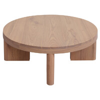Apollo Round Solid Mindi Timber Coffe Table (Natural)