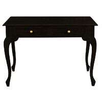 Queen Anne 2 Drawer Desk (Chocolate)