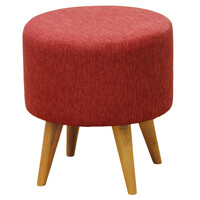 Manhattan Round Ottoman (Cherry Red)