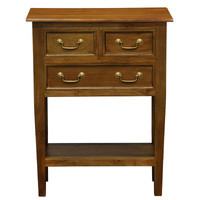 Tasmania 3 Drawer Sofa Table - Light Pecan