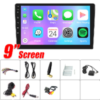 9&quot; Car Radio 2 DIN GPS FM RDS WIFI w/ Rear Camera For Android Auto IOS CarPlay