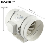 8&quot; Inch Silent Extractor Fan Duct Hydroponic Inline Exhaust Vent Industrial
