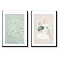 Wall Art 60cmx90cm Abstract body and lines 2 Sets Black Frame Canvas