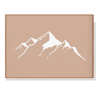 Wall Art 60cmx90cm Boho Mountain Wood Frame Canvas