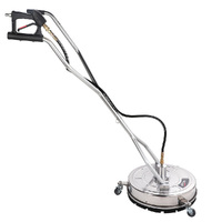 Jet-USA 18&quot; Stainless Steel Pressure Washer Surface Cleaner with Yoke Handlebar, 3/8&quot; Fitting, For Concrete Driveway Patio Floor