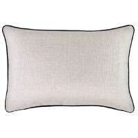 Cushion Cover-With Black Piping-Natural-35cm x 50cm