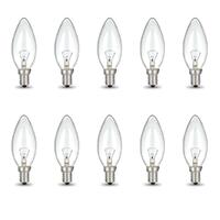 Bulk 10x E14 40W 220V Light Bulbs - C35 Candle Globe For Himalayan Salt Lamp