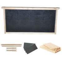 10x Wood Frames Plastic Foundations Unassembled Deep Hive Brood Frame Beekeeping