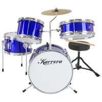 Karrera Children&#39;s 4pc Drum Kit - Blue
