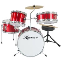 Karrera Children&#39;s 4pc Drum Kit - Red