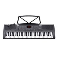 Karrera 61-key Electronic Led Keyboard 75cm Portable Piano In Black With Microphone Input, Headphone Output, 255 Timbres &amp; Rhythms