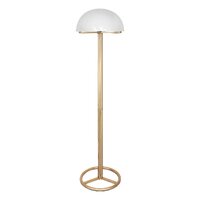 Sarantino Metal Floor Lamp with White Acrylic Shade by Sarantino