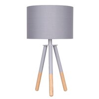 Sarantino Tripod Desk Lamp in Metal &amp; Wood Nordic Minimalist Light