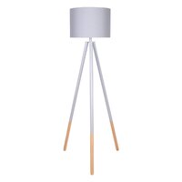 Sarantino Adjustable Height Arc Floor Lamp Antique Brass Shade
