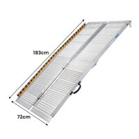Rigg Aluminium Portable Non-slip Wheelchair Ramp 6ft - Silver