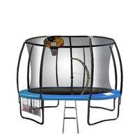 Kahuna 8ft Trampoline Safety Net Spring Pad Cover Mat Ladder Free Basketball Set