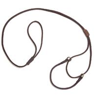 Mendota Martingale Dog Show Leash - Small 8-14 (20cm-36cm) - Made in the USA - Dark Brown