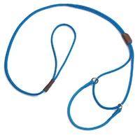 Mendota Martingale Dog Show Leash - Large 12-22 (30cm-56cm) - Made in the USA - Blue