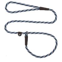 Mendota British Style Slip Leash - Length 1/2in x 6ft(13mm x 1.8m) - Twist Arctic Blue