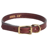 Mendota Leather Narrow width Dog Collar  3/4&quot; X 10&quot;