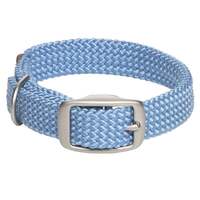 Mendota Doublebraided Collar 21&quot; SKY BLUE Nickel