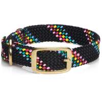 Mendota Doublebraided Collar 24&quot; BLACK CONFETTI