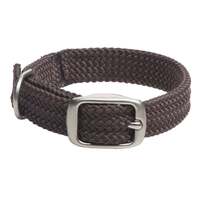 Mendota Doublebraided Junior Collar 12&quot; BROWN Nickel