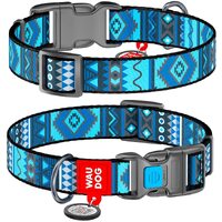 Collar Company Dog Collar Nylon - Printed with - ETNO BLUE 35-58CM