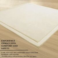 Soft Touch Ultra Plush Memory Foam Tatami Soft Ivory Mat - 200 X 300 CM