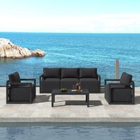Alfresco 5-Seater Deep-Seated Patio Set – White