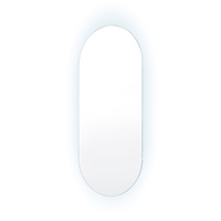 LED Wall Mirror Oval Anti-Fog Bathroom 45x100cm