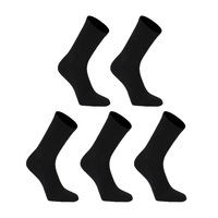 5X Rexy 3D Seamless Crew Socks Medium Slim Breathable BLACK