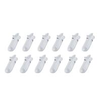 12X Rexy Seamless Sport Sneakers Socks Medium Non-Slip Heel Tab WHITE