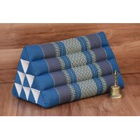 Mothers day gift Thai Triangle Pillow Backrest Cushion Kapok Filled_Light BLUE or RED