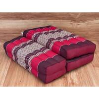 3-Fold Zafu Meditation Cushion Medium Size-RED