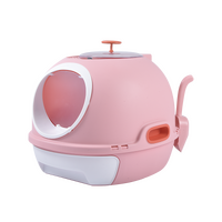 YES4PETS Hooded Cat Toilet Litter Box Tray House With Drawer &amp; Scoop Pink