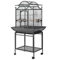 YES4PETS Large Bird Budgie Cage Parrot Aviary Carrier With Stand &amp; Wheel