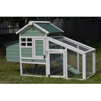 YES4PETS Green Small Chicken coop with nesting box for 2 Chickens / Rabbit Hutch