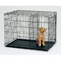 YES4PETS 48&#39; Collapsible Metal Dog Puppy Crate Cat Cage With Divider
