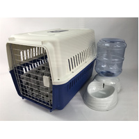 YES4PETS XL Dog Puppy Cat Crate Pet Carrier Cage W Mat &amp; Water Dispenser 72x53x53cm