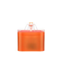 YES4PETS Dog Cat Water Feeder Automatic Electric Pet Water Fountain  Bowl Dispenser W LED Orange