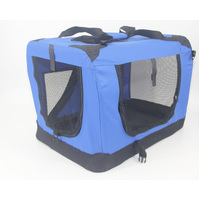 YES4PETS XXXL Portable Foldable Pet Dog Cat Puppy Soft Crate-Blue