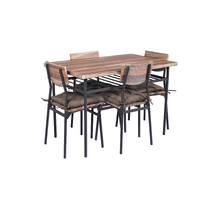 YES4HOMES 5 Piece Kitchen Dining Room Table and Chairs Furniture With Cushion Mat