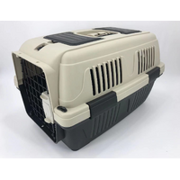 YES4PETS Medium Portable Dog Cat House Pet Carrier Travel Bag Cage+Safety Lock &amp; Food Box