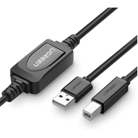 UGREEN USB 2.0 A Male to B Male Active Printer Cable 10m (Black) 10374