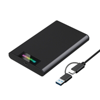 Simplecom SE239 Tool-free 2.5&quot; SATA HDD SSD to USB-C Enclosure with RGB Lights USB 3.2 Gen 2