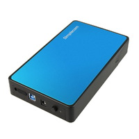 Simplecom SE325 Tool Free 3.5&quot; SATA HDD to USB 3.0 Hard Drive Enclosure Blue
