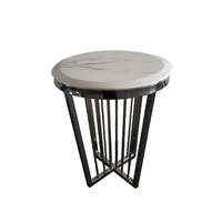 Salina Coffee Table - Marble - 45cm Black